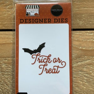 New Bat Trick or Treat Designer Die Set, Halloween Die Set, Trick or Treat Die Set, Halloween Market Die Set