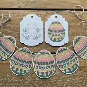 Egg Mini Bunting, Egg Garland, Easter Egg Garland, Easter Decorations, Tiered Tray Decor