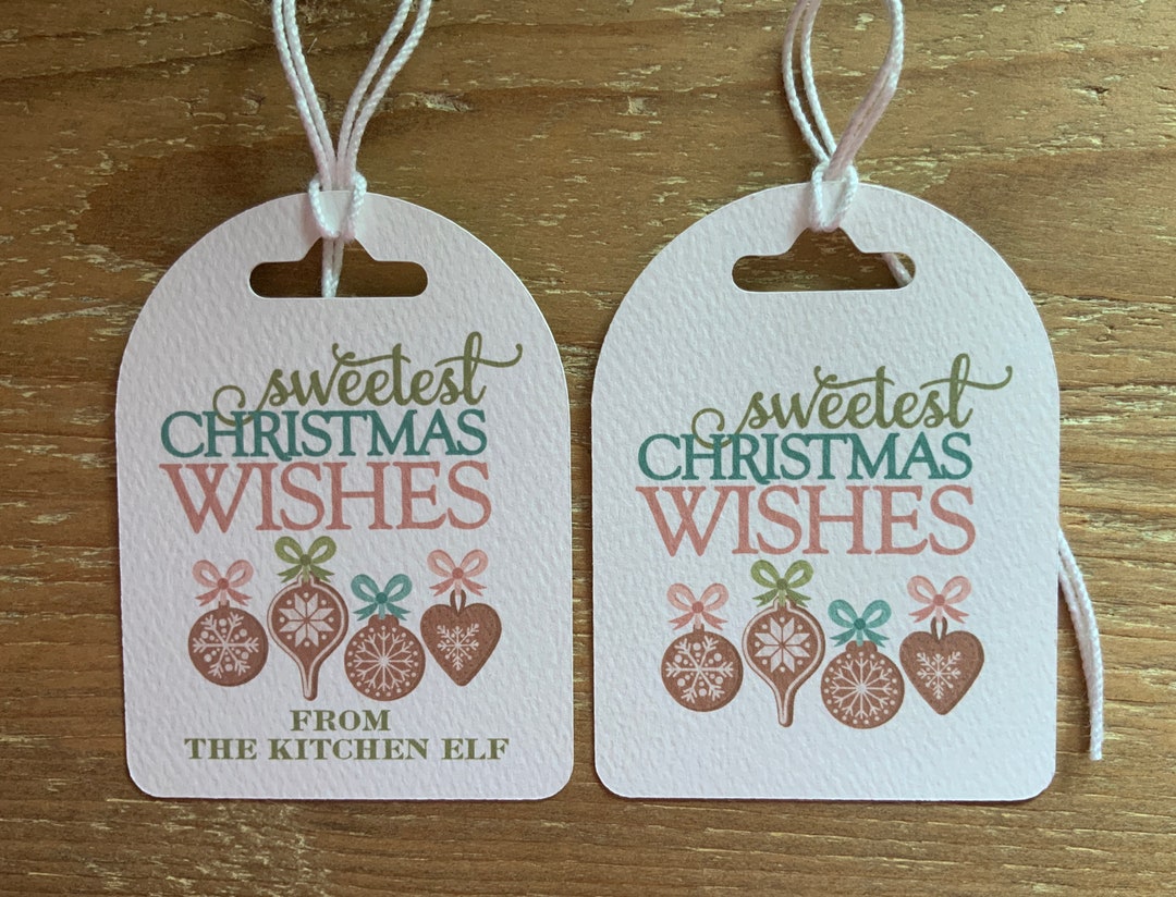 12 Sweetest Christmas Wishes Tag, Tags for Christmas Baked Goods ...