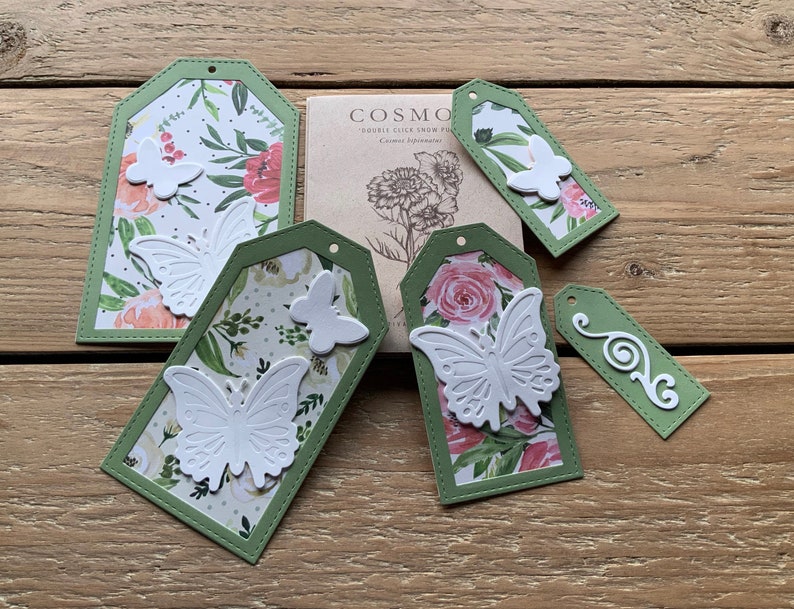 Garden Party Tags Butterfly Gift Tags Easter Basket Tags Spring Gift Tags Floral Butterfly Tags