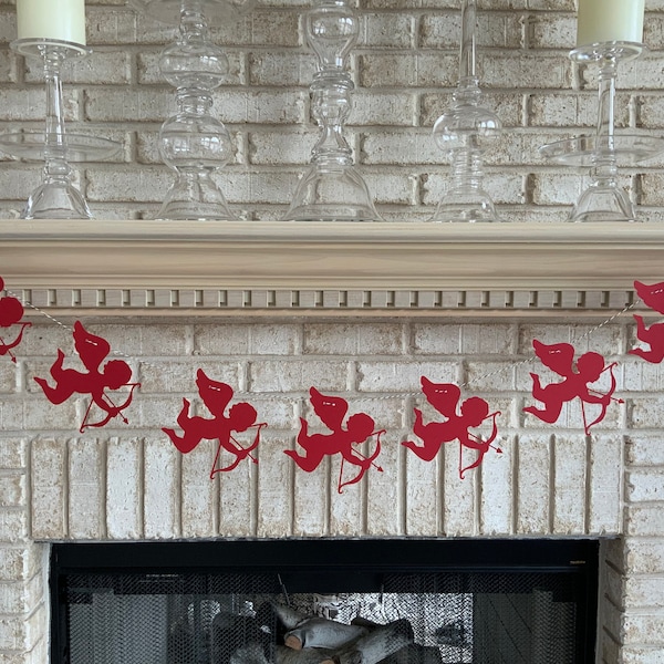 Cupid Garland, Valentine Banner, Cupid Table Scatter