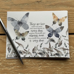 4 Butterfly Sympathy A2 Note Cards w/ Envelopes, Everyday Card Set