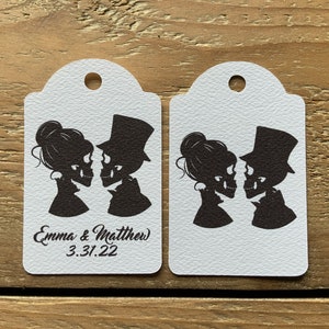 12 Til Death Do Us Part Skeleton Tags (Optional Personalization), Halloween Tags, Halloween Wedding Tags, Mr. & Mrs. Skeleton Tags