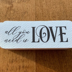 12 All You Need Is Love Tag, Love Gift Tag, Love Favor Tag, Wedding Favor Tag, Valentine Gift Tag