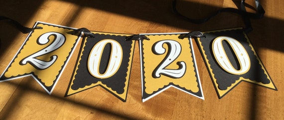 2020 Banner Happy New Year Gift Tags Table Scatter Confettiappetizer Picks Vintage New Years