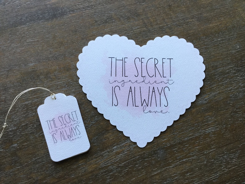Tag for Bakery Tag for Wedding Shower The Secret Ingredient is Always Love Tag for Wedding The Secret Ingredient is Always Love Tag