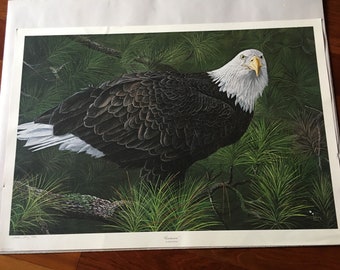 Vintage Magnificent Eagle Signed and Numbered Print "Centurion" by Stephen Koury