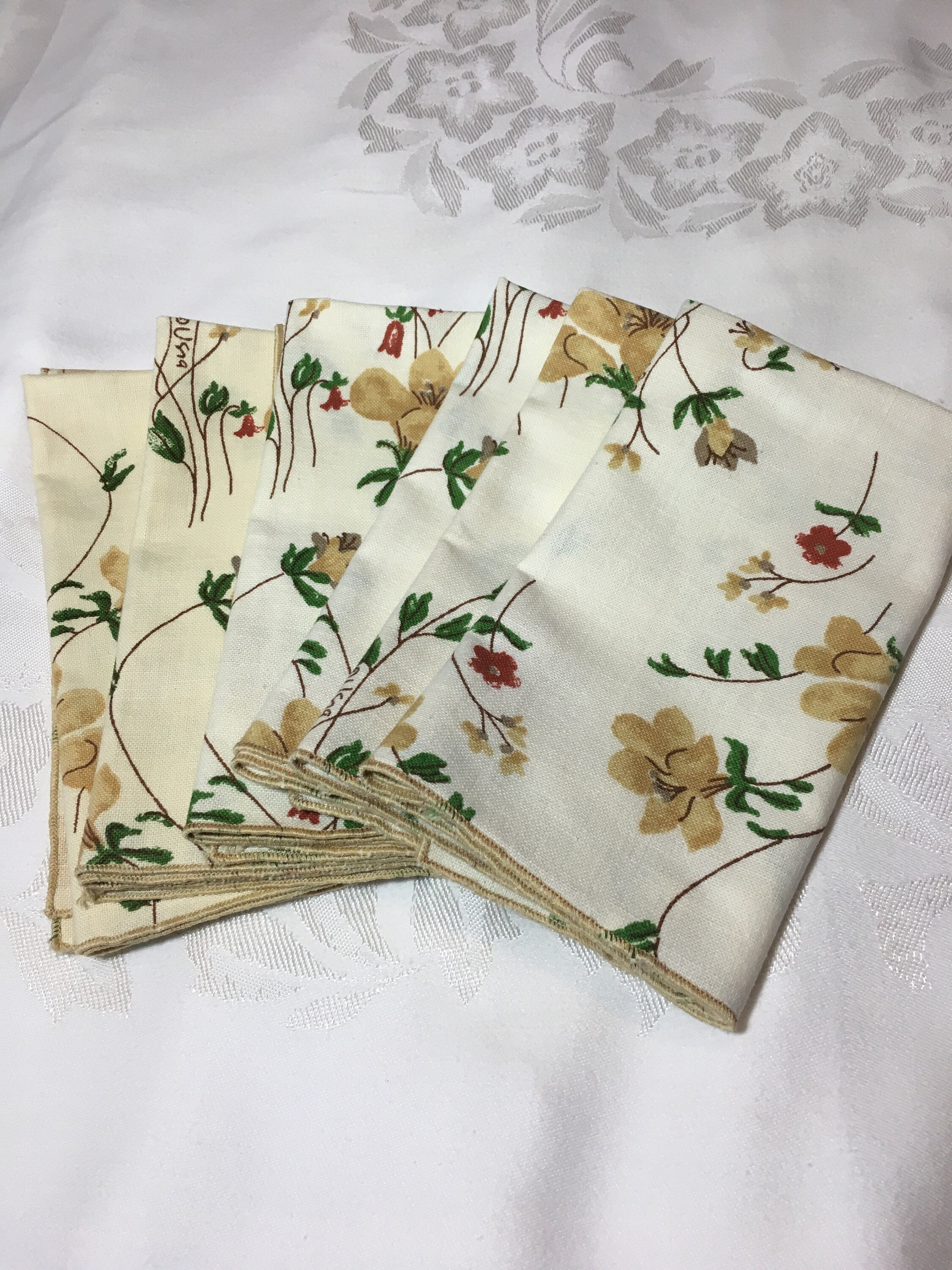Vera Vintage Napkins set of 6 Etsy.de
