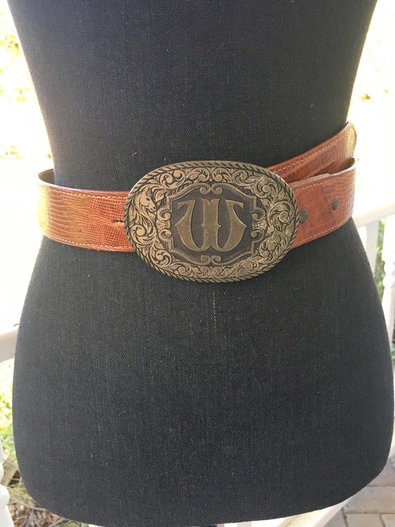 Vintage Justin Lizard Belt With  display picture 2