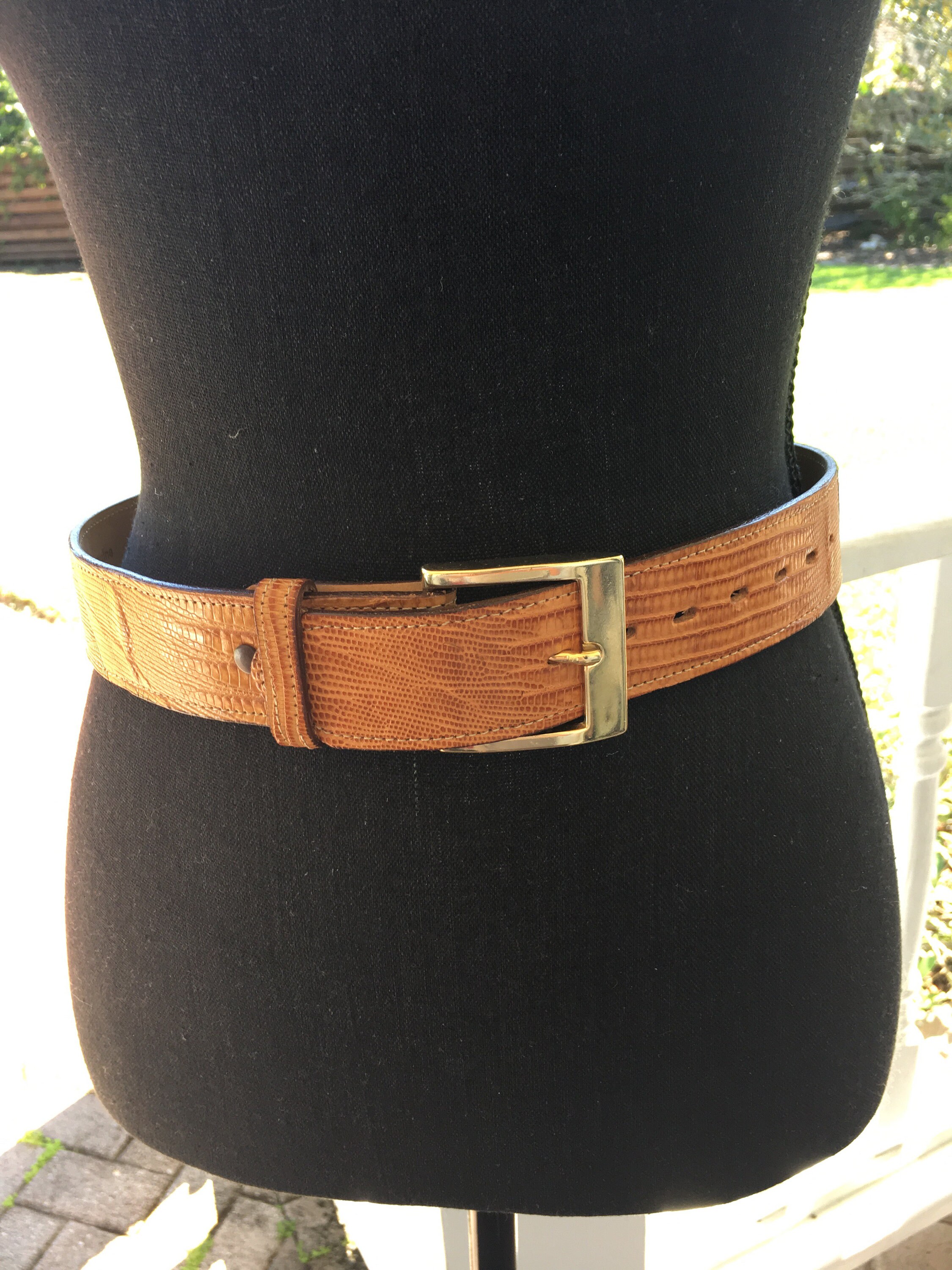 Vintage Justin Genuine Lizard Belt Sz 28 From the 1980s - Etsy display picture 2