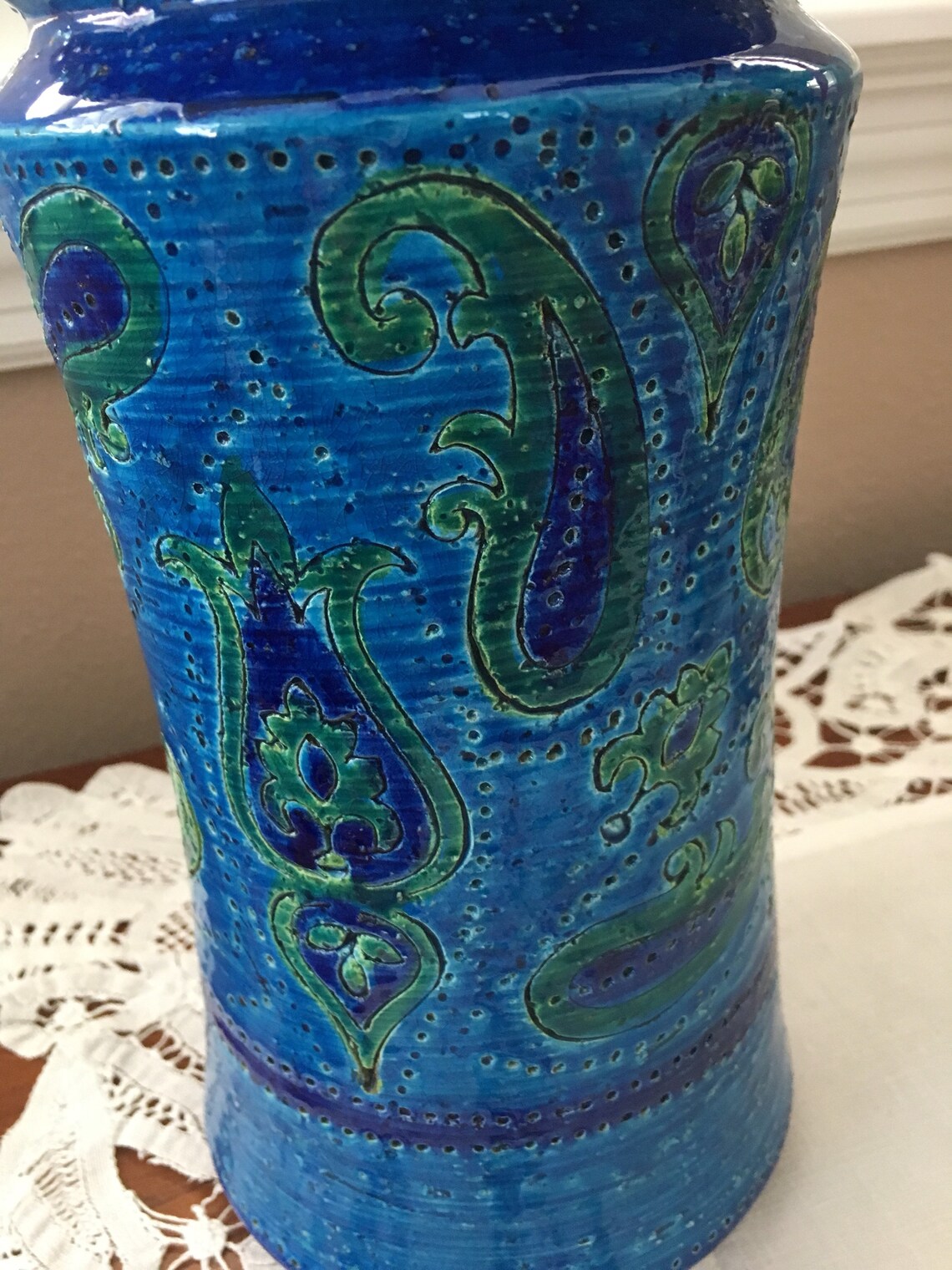 Vintage MidCentury Rosenthal Netter Blue Vase made in Italy Etsy