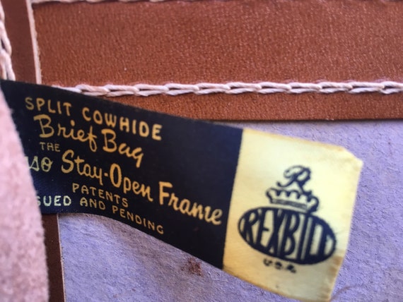 1960s REXBILT Split Cowhide Brief Bag with ACCESS… - image 3