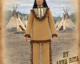 Native American Doll Outfit Crochet Pattern PDF – Fashion Doll Clothes
