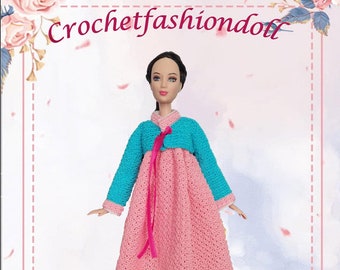 PDF Korean dress for doll 11,5 inch (English Pattern)