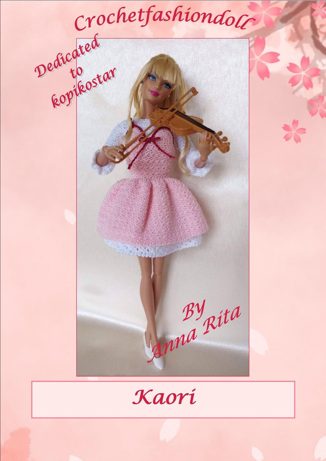 kaori pink dress PDF Kaori (english Pattern)