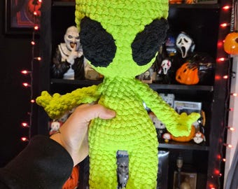 Crocheted Alien Stuffed Animal