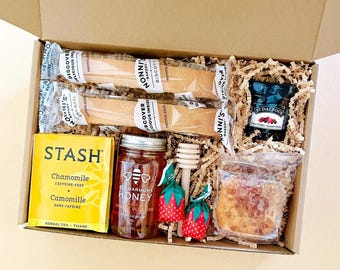 Mom Comfort Tea Gift Box, Feel Better Care Package For Her, Recovery Gift, Relaxation Gift, Get Well Soon Tea Set