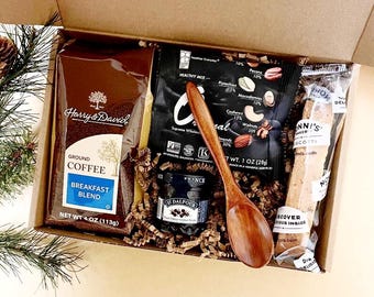 Gourmet Coffee Gift Box, Breakfast Blend Coffee, Care Package Treats, Coffee Lover Gift