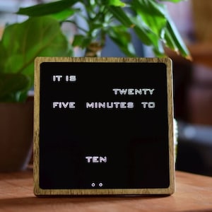 Word clock -  English Wordclock, led clock, wood electronic clock, light up clock
