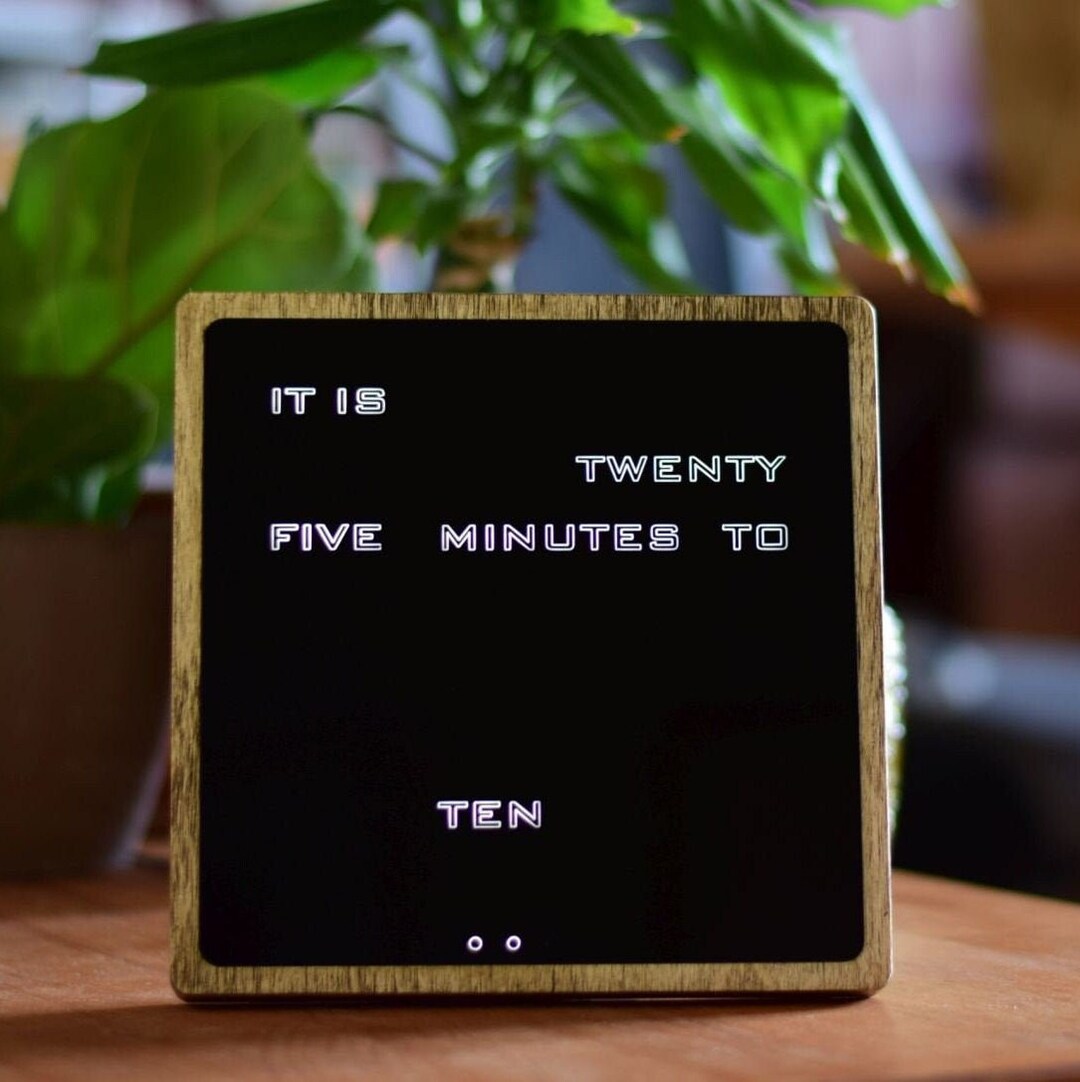 Word Clock English Wordclock, Led Clock, Wood Electronic Clock, Light