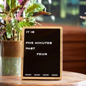 Word Clock -  English Wordclock, wall or desk clock, led clock, wood electronic clock