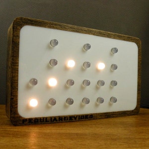 Binary Clock, 24-hour clock, WHITE LED, choose your front color, wooden clock image 3