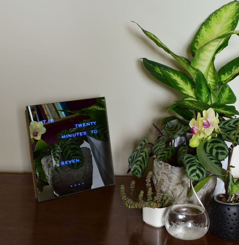 wood led word clock wood led word clock