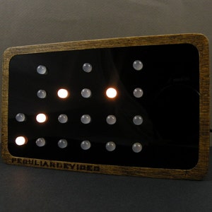 Binary Clock, 24-hour clock, WHITE LED, choose your front color, wooden clock image 5