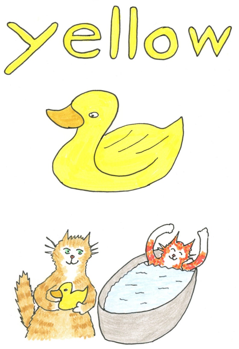 from Book 8 Ginger Nuts Alphabet #Cats Colour Yellow Card