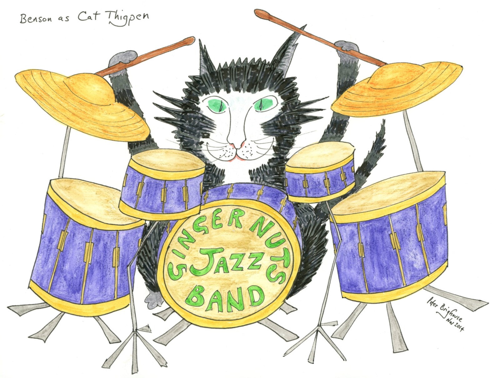 Illustration Cats Jazz bande Digital Download .jpg piano Etsy