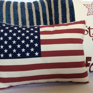 American Flag Pillow Cover, star and stripe pillow,Throw Pillow, Decorative Pillow,Traditonal Americana Flag Pillow, Patriotic Pillow image 5