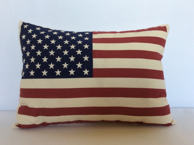 American Flag Pillow Cover, star and stripe pillow,Throw Pillow, Decorative Pillow,Traditonal Americana Flag Pillow, Patriotic Pillow image 2
