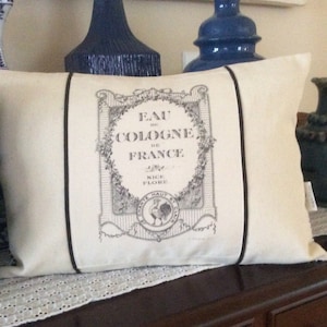 French Country Kissenbezug, French Cottage Throw, Farmhouse Throw, Parfüm Werbekissen, Neutrales Kissen. Getreidesack Kissen, Landhaus Sham