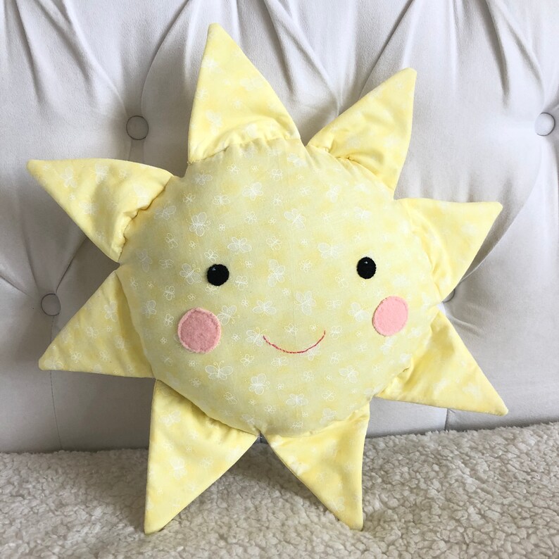 Nursery Sun Pillow Sunshine Cushion Kids Room Decor Baby Etsy