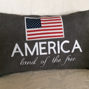 Fourth of July Pillow Cover, Independence Day Decor, Patriotic Pillow Cushion, American Flag Pillow, Saying Pillow, Housewarming Gift image 3