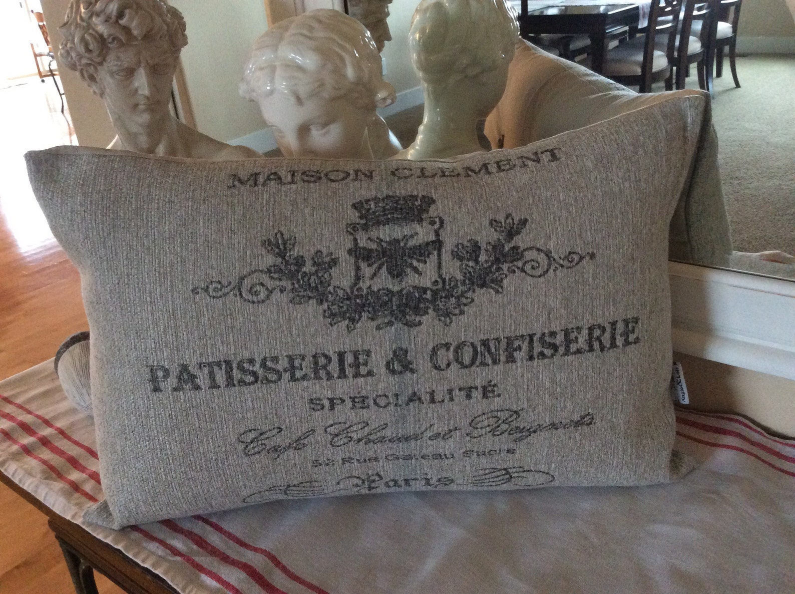 French Inspired Pillow Cover French Ad Print Pillow Cover Etsy