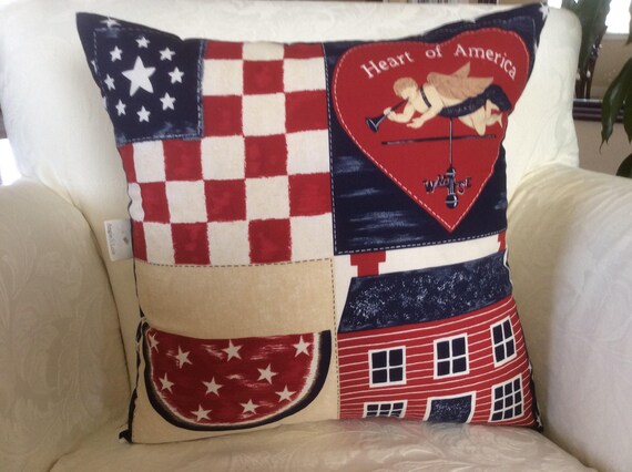 18x18 Pillow Coverfourth Of July Pillow Cover Independence Etsy