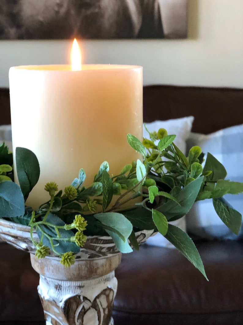 Spring Candle Ring Candle Wreath Diffuser Wreath Mini Etsy
