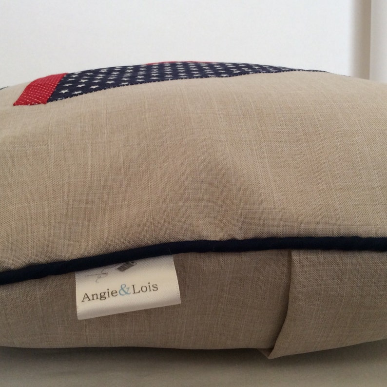 Applique Sailing Boat Pillow - Thumbnail 2