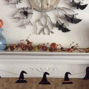 Felt Witch Hat Garland: Spooky Halloween Party Decor
