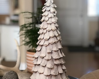 Pinecone Scale Christmas Tree: Farmhouse Table Centerpiece