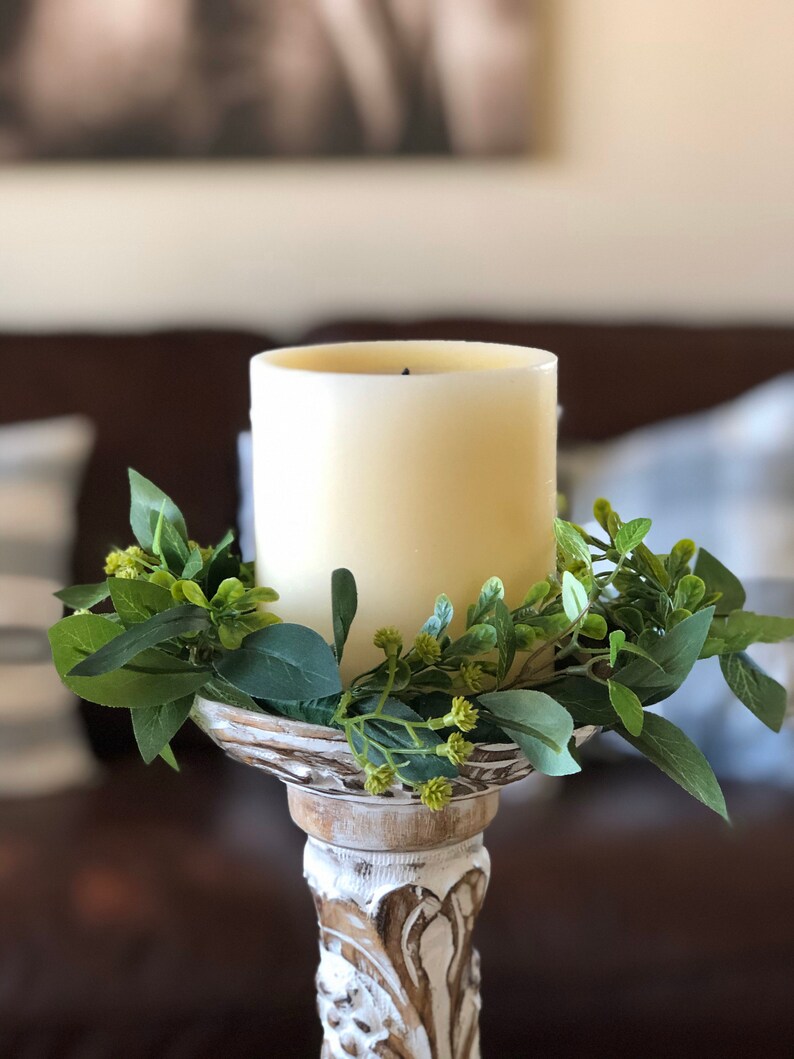 Spring Candle Ring Candle Wreath Diffuser Wreath Mini Etsy