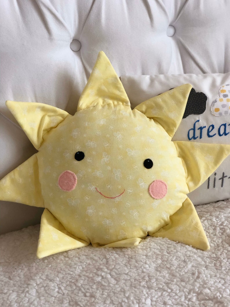 Nursery Sun Pillow Sunshine Cushion Kids Room Decor Baby Etsy