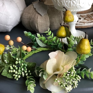 Easter Candle Ring, Mini Wreath, Pear Wreath, Farmhouse Decor