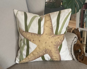 Starfish Pillow Cover, Nursery Room Decor, New Mom’s Gift, Baby Shower Gift, Accent Pillow,