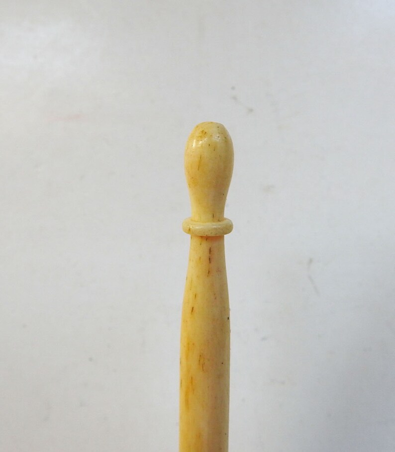 Collection of Antique Carved Bone Sewing Awls & Crochet Hook Etsy
