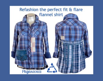 Blusa Patti, Instruções de Costura Upcycling + Tutorial de Flor Judy (arquivos PDF)