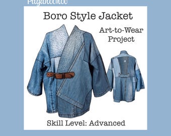 Boro-stijl spijkerjasje, naaigids voor upcycling: Upcycled denim kunst om te dragen (pdf-bestand)