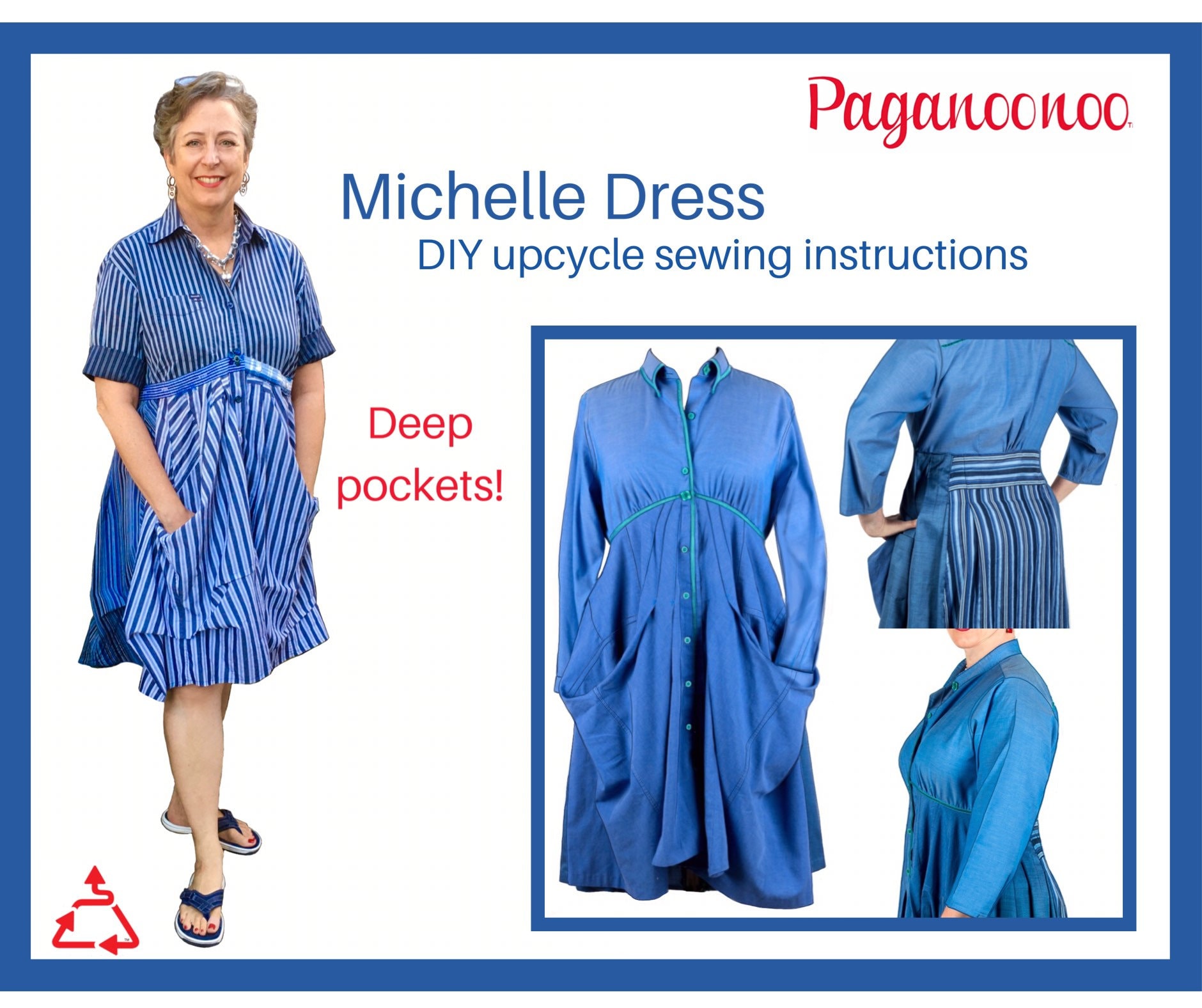 PDF Paganoonoo Michelle Dress huge pockets. | Etsy