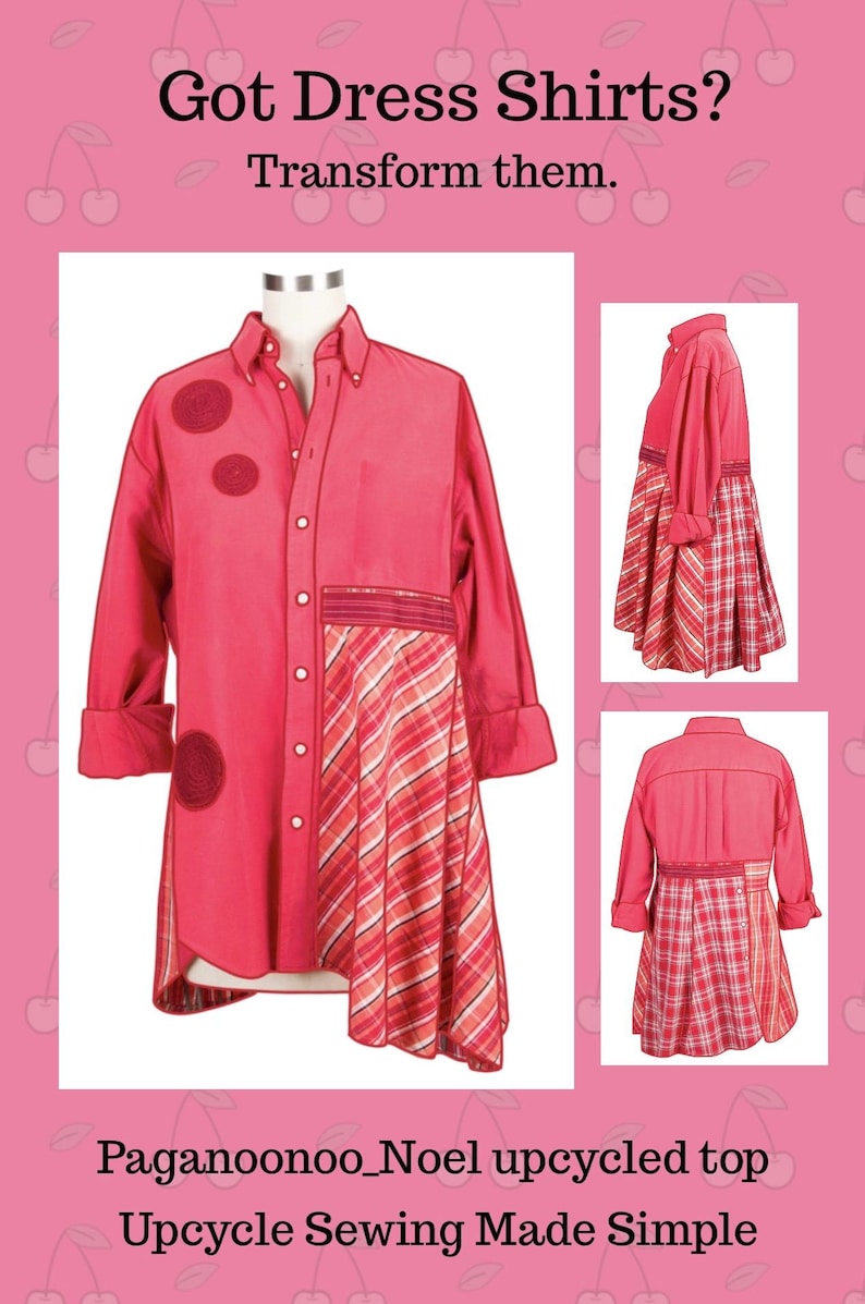 Camisa/Vestido Noel, Tutorial de Costura Upcycle, Design em Blocos de Cor (Molde em PDF) imagem 9